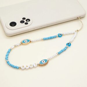 Evil eye mobile phone lanyard
